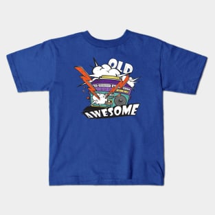 Retro Awesome Music radio hand drawn Kids T-Shirt